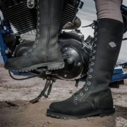Harley Davidson Womens Lornell 14" Lace Tall Boots - Black 23 Harley Davidson Womens Lornell 14" Lace Tall Boots - Black -Fashion Shoe Store dson Lornell14Wms Black 11726591