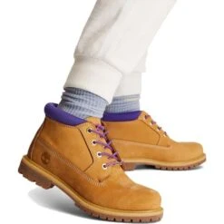 Timberland Womens Nellie Waterproof Chukka Boots - Wheat Purple - A2JSJ -Fashion Shoe Store ellieChukka YellowPurple 2726224 1