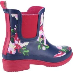 Hush Puppies Womens Minnie Wellington Boots - Floral Navy Pink -Fashion Shoe Store es Minnie FloralNavyPink 2820517