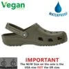Crocs Mens Womens Classic Clog Vegan Work Shoes Sandals - Army Green -Fashion Shoe Store es2702 1 W