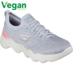 Skechers Womens Go Walk 6 Massage Fit Upsurge Trainers - Grey Pink
