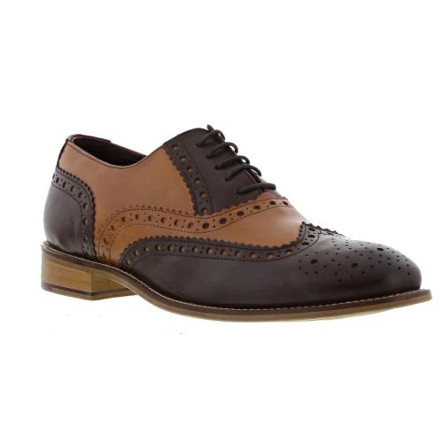 London Brogues Mens Gatsby Shoes - Tan Brown 3 London Brogues Mens Gatsby Shoes - Tan Brown