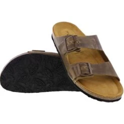 Plakton Mens Seth Malaga Adjustable Slide Sandals - Kaki Green -Fashion Shoe Store hMalaga 175857 KAKI731X A855710