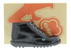 Kickers Kids Kick Hi Core High Top Ankle Boots - Black Patent -Fashion Shoe Store i BlackPatent EXTRAsmall01239480 2
