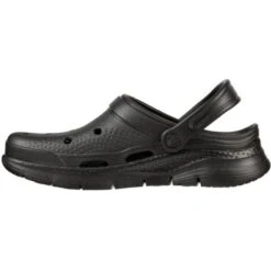 Skechers Mens Arch Fit Valiant Clogs Mules - Black Black -Fashion Shoe Store iantFoamiesArchFit Black 4757679 1