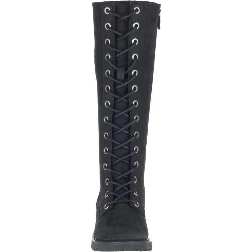 Harley Davidson Womens Lornell 14" Lace Tall Boots - Black 4 Harley Davidson Womens Lornell 14" Lace Tall Boots - Black - Image 2
