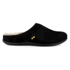 Strive Womens Vienna Orthotic Slippers - Black Nubuck -Fashion Shoe Store ienna allblack side view 6580607 1