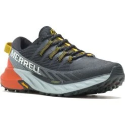 Merrell Mens Agility Peak 4 Vegan Trail Running Shoes - Black Highrise -Fashion Shoe Store ilityPeak4 BlackHighrise 2834647