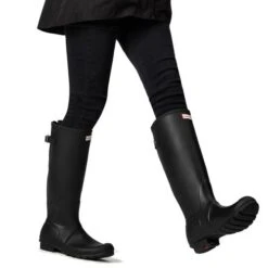 Hunter Womens Original Back Adjustable Wellies Rain Boots - Black -Fashion Shoe Store lBackAdjustable AllBlack 6553797