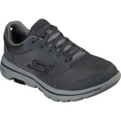 Skechers Mens Go Walk 5 Qualify Trainers - Charcoal Black