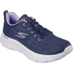 Skechers Womens Go Walk Flex Striking Look Trainers - Navy Lavender