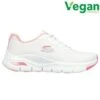 Skechers Womens Arch Fit Infinity Cool Vegan Trainers - White Pink -Fashion Shoe Store nfinityCool WhitePink MAIN847275