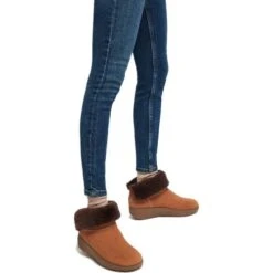 FitFlop Womens Mukluk Shorty III Warm Lined Ankle Boots - Chestnut -Fashion Shoe Store ortyShearling ChestnutRT 2749309 11