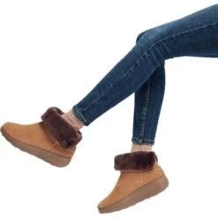 FitFlop Womens Mukluk Shorty III Warm Lined Ankle Boots - Chestnut -Fashion Shoe Store ortyShearling ChestnutRT 5749306 11