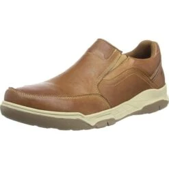 Hush Puppies Mens Fletcher Wide Fit Shoes - Tan