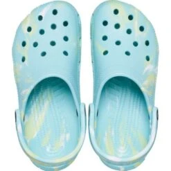 Crocs Womens Classic Clog Marble Sandals - Pure Water Multi -Fashion Shoe Store rbledClog PureWaterMulti 3771028
