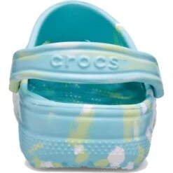 Crocs Womens Classic Clog Marble Sandals - Pure Water Multi -Fashion Shoe Store rbledClog PureWaterMulti 6771031