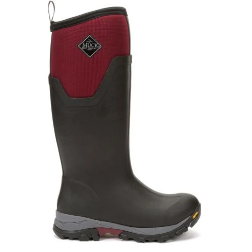 Muck Boots Womens Arctic Ice Tall Wellington Boots - Black Maroon 4 Muck Boots Womens Arctic Ice Tall Wellington Boots - Black Maroon - Image 2