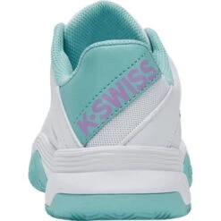 K-Swiss Womens Court Express HB Tennis Shoes - White Angel Blue Sheer Lilac -Fashion Shoe Store ressHB WhiteAngelBlSheer 7793239