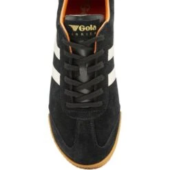 Gola Mens Harrier Trainers - Black Off White Moody Orange -Fashion Shoe Store rierSuede BkOffWtMoodyOr 5701404 1