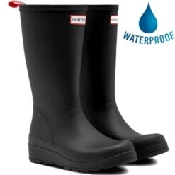 Hunter Womens Original Play Tall Wedge Platform Wellies Rain Boots