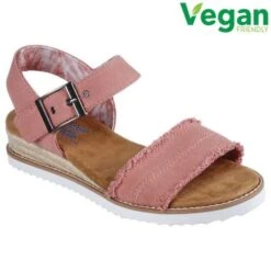 Skechers Womens Bobs Desert Kiss Adobe Princess Sandals - Coral