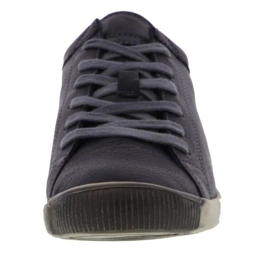 Softinos By Fly London Womens Isla Soft Leather Trainers Shoes - Anthracite 8 Softinos By Fly London Womens Isla Soft Leather Trainers Shoes - Anthracite - Image 6