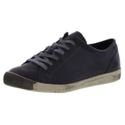 Softinos By Fly London Womens Isla Soft Leather Trainers Shoes - Anthracite