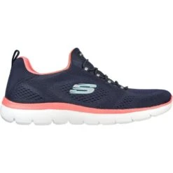 Skechers Womens Summits Perfect Views Slip On Trainers - Navy Neon Pink -Fashion Shoe Store sPerfectViews NyNeonPink 5758666