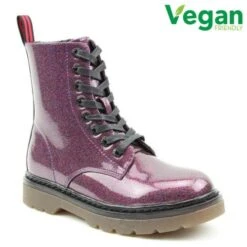 Heavenly Feet Womens Justina 8 Eye Boot - Purple