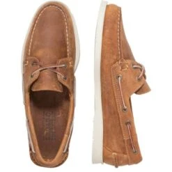 Sebago Mens Dockside Portland Leather Boat Deck Shoes - Brown Tan -Fashion Shoe Store tlandCrazyHorse BrownTan 2604702
