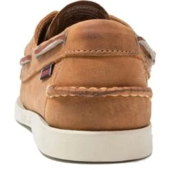 Sebago Mens Dockside Portland Leather Boat Deck Shoes - Brown Tan -Fashion Shoe Store tlandCrazyHorse BrownTan 4604704