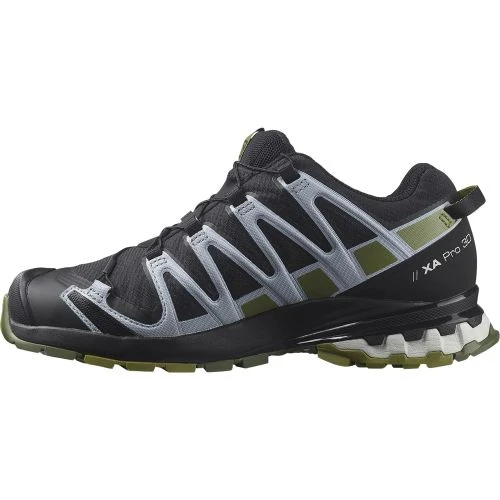 Salomon Womens XA Pro 3D V8 GTX Waterproof Shoes - Black Green Moss Zen Blue 7 Salomon Womens XA Pro 3D V8 GTX Waterproof Shoes - Black Green Moss Zen Blue - Image 5