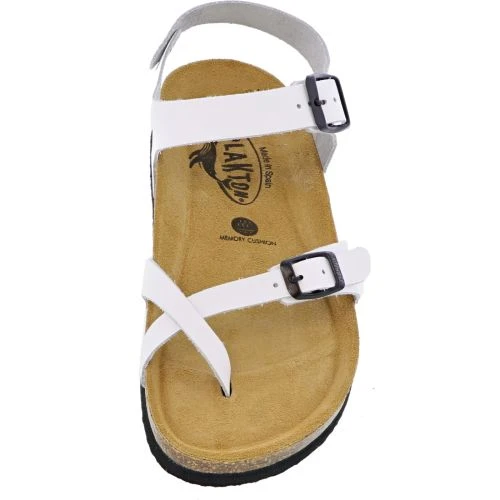 Plakton Womens Savannah Ankle Toe Post Sandals - White 6 Plakton Womens Savannah Ankle Toe Post Sandals - White - Image 4