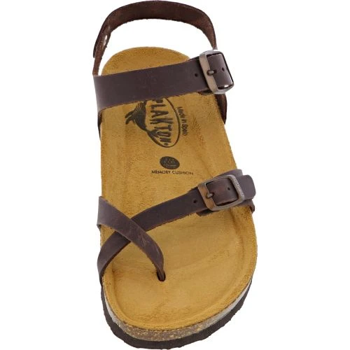 Plakton Womens Savannah Ankle Toe Post Sandals - Dark Brown 6 Plakton Womens Savannah Ankle Toe Post Sandals - Dark Brown - Image 4