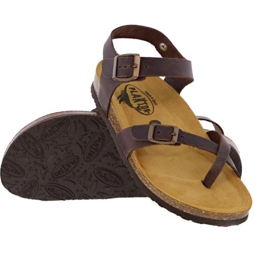 Plakton Womens Savannah Ankle Toe Post Sandals - Dark Brown 7 Plakton Womens Savannah Ankle Toe Post Sandals - Dark Brown - Image 5