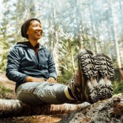 Keen Womens Ridge Flex Mid Waterproof Walking Boots - Timberwolf Brick Dust -Fashion Shoe Store xMid TimberwolfBrickDust 7791629