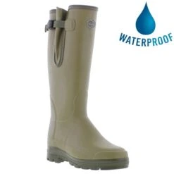 Le Chameau Mens Vierzonord Neoprene Lined Wellies Rain Boots - Vert